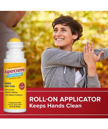 Aspercreme 4% Lidocaine No Mess Applicator 2.5 oz (Pack of 3) - Fast Pain Relief - Buy Online on GoSupps.com