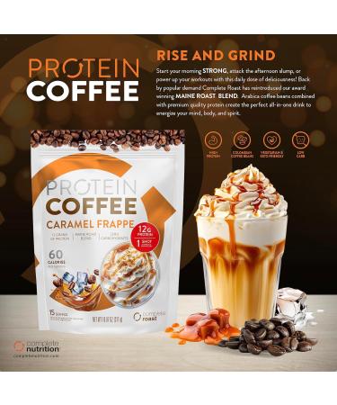 Complete Roast Coffee Protein 12-18 g of Protein 0 Carbs 15 Servings (Caramel Frappe) - Buy Online on GoSupps.com