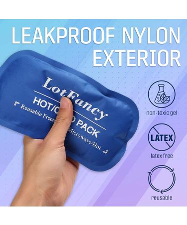 LotFancy 2pc Gel Ice Packs for Hot Cold Therapy - Pain Relief for Face, Head, TMJ, Wisdom Teeth, Oral Surgery, Sport Injuries, Migraine, Muscle Joint - Reusable Heating Cooling Gel Pads 7.3 x 3.7in (2 Pack) - Buy Online on GoSupps.com