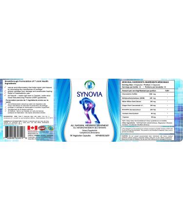 SYNOVIA - Arthritis Pain Relief for Back, Neck, Knee, and Hand - Mobility Boost, Joint Health, Inflammation Reduction - Buy Online on GoSupps.com