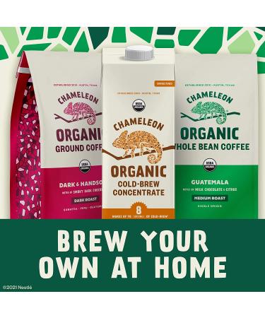 Chameleon Organic Cold Brew Black Coffee 32 Fl Oz Concentrate - Toffee & Chocolate Flavor - Pack of 3 - Buy Online on GoSupps.com