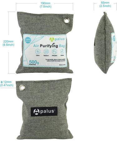 Apalus Dehumidifiers for Cars | Natural Bamboo Activated Carbon Air Freshener | Moisture Remover for Car Apartment & Bedroom - 500g - Buy Online on GoSupps.com