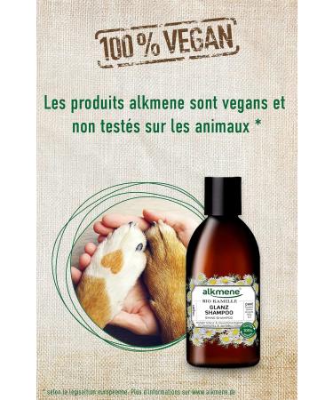 alkmene Organic Chamomile Shampoo - Shampoo for Dull and Brittle Hair - Plant-Based Anti-Breakage Shampoo Without Silicones Parabens Mineral Oils SLS and SLES (1x 250 ml) - Buy Online on GoSupps.com