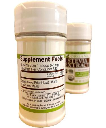 Trader Joe's Stevia Extract 2 Pack - Natural Sweetener for Sugar-Free Recipes - Buy Online on GoSupps.com