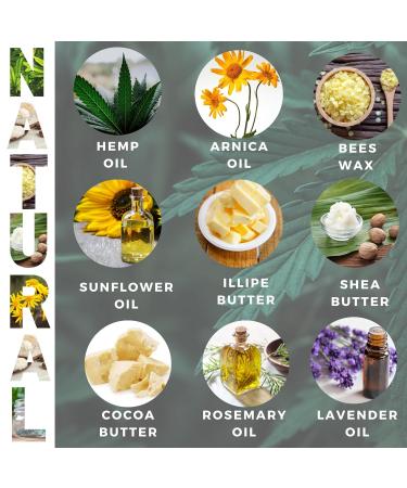 Hemp Roll On Stick | 1000 mg (3 oz) Balm Stick | Arnica Essential Oil Cocoa Butter Natural Ingredients | Muscle Rub - Buy Online on GoSupps.com