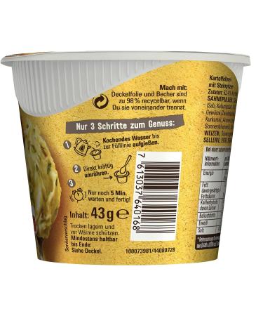 Maggi 5 Minutes Terrine Potato Porridge with Porcini Mushrooms - Instant Potato Puree Ready Meal Hearty Snack 8-Pack - Buy Online on GoSupps.com