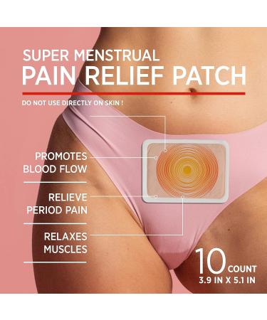 Menstrual Pain Relief Heat Patches - 10 Pack for Period Cramps - Portable Menstrual Symptom Relief - Buy Online on GoSupps.com