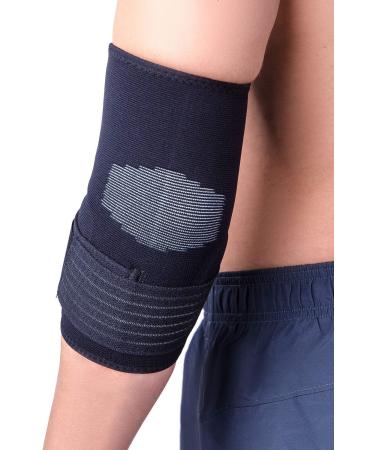Compression Elbow Brace - Tennis Elbow Sleeve & Support Strap for Tendonitis Relief | Perfect for Golf Tennis & Everyday Use - Black S/M - Buy Online on GoSupps.com