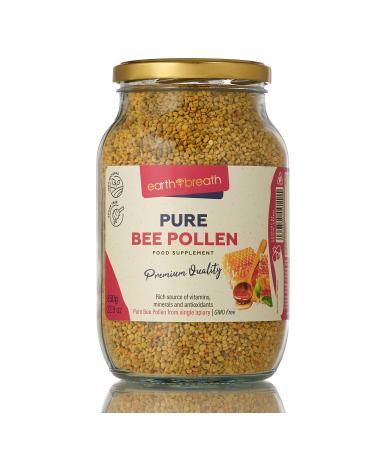 Earthbreath Pure Bee Pollen Granules - 650g - Raw Natural Food Supplement - Healthy Immunity Support - Free from Any Artificial Additives 650 g (Pack of 1)