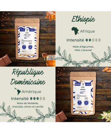 Caf Bonnac Coffret D couverte Caf s du Monde Caf en Grain 4x250g 100% Arabica thiopie R publique Dominicaine Inde & Nouvelle-Guin e Torr faction Artisanale Fran aise Id e Cadeau - Buy Online on GoSupps.com