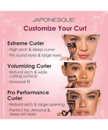 JAPONESQUE Professional Volumizing Lash Curler - Perfect for Natural & False Lashes | Lasts Up to 8 Hours | Includes Refill Pad - Buy Online on GoSupps.com