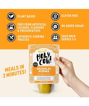 Holy Cow! Indian Curry Sauces : Mughlai Korma Sauce Curry Kit (6 x 250g) Gluten Free Vegan Curry Recipe Indian Takeaway Meal Kit Curry Cooking Sauce Made with Authentic Korma Paste. Curry Gift Set - Buy Online on GoSupps.com