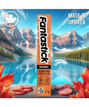 FANTASTICK MEAT SNACKS - ORIGINAL SALAMI STICK - 10 Individually wrapped 17g sticks - Buy Online on GoSupps.com