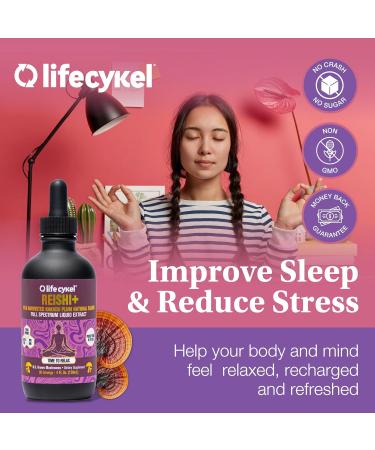 Life Cykel - Reishi Mushroom Extract with Wild Kakadu Plum - Potent Immune & Sleep Support Supplement Vitamin-C Rich Adaptogen Mushroom Drops - 4 Fl Oz 4 Fl Oz (Pack of 1) - Buy Online on GoSupps.com