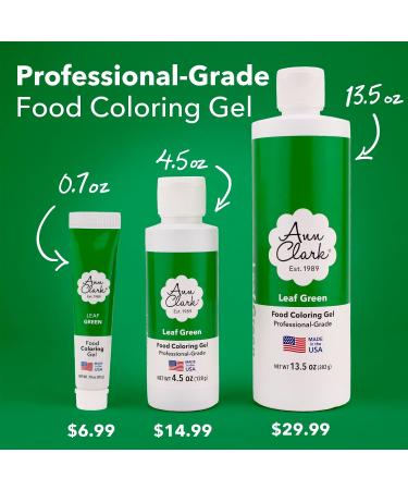 Ann Clark Leaf Green Food Coloring Gel Extra Large 13.5 oz Professional Grade Made in USA - Buy Online on GoSupps.com