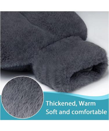 Moollyfox 2L Foot Warmer - Electric-Free Plush Heating Pad for Adults & Kids | Winter Soft Warm Foot Heat Bottle - Beige & Gray (38x32cm) - Buy Online on GoSupps.com