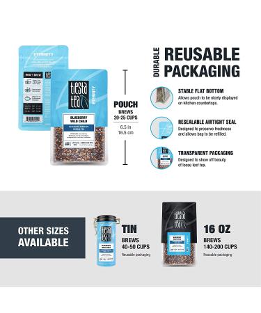 Tiesta Tea Blueberry Wild Child - Loose Leaf Hibiscus Herbal Tea, 1.8 oz, Caffeine-Free, 20-25 Cups - Buy Online on GoSupps.com