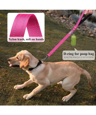 Vivaglory Short Dog Leash - 61cm Pink Traffic Leash for Medium & Large Dogs - Durable Training Line - Buy Online on GoSupps.com