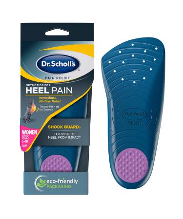 Dr. Scholl's HEEL Pain Relief Orthotics // Clinically Proven to Relieve Plantar Fasciitis, Heel Spurs and General Heel Aggravation (for Women's 6-10,)