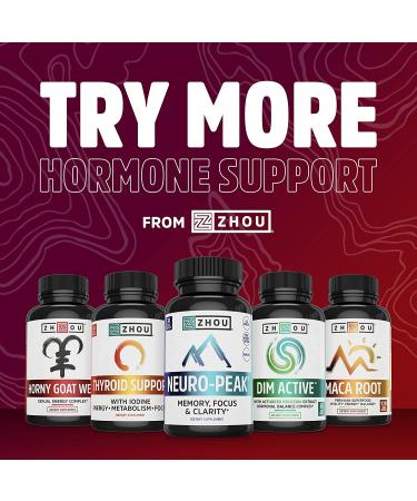 Zhou Clarity and Vitality 50mg Hormonal Balance Formula for Healthy Aging - 60 Vegan Capsules - Buy Online on GoSupps.com