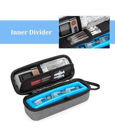 Damero Insulin Cooling Bag - Portable Travel Pocket for Diabetics | Insulin Pen & Medication Cooler in Gray - Buy Online on GoSupps.com