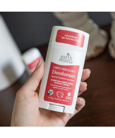 Earth Mama Simply Non-Scents Deodorant - Fragrance-Free Safe for Sensitive Skin Pregnancy & Breastfeeding Organic Calendula & Coconut Oil No Baking Soda or Aluminum - 2.65 oz - Buy Online on GoSupps.com