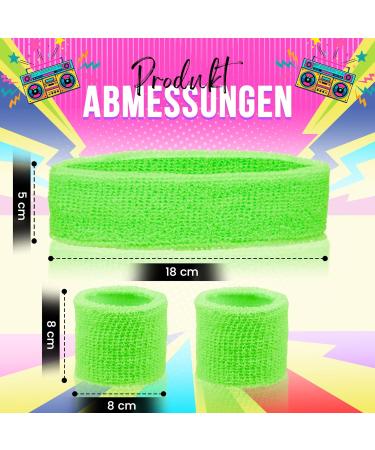 Welding Band & Headband Set - Neon 80s Outfit Accessories for Women | Fun Runs Team Building Pride Parties & Sports - Buy Online on GoSupps.com