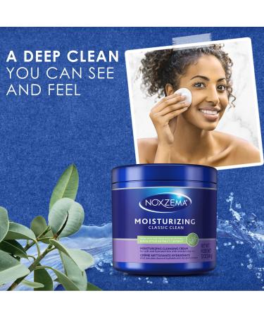 Noxzema Classic Clean Original Deep Cleansing Cream 12 Oz (Pack of 4) - With Eucalyptus Extract and Soybean Oil for Soft, Smooth, and Moisturized Skin - Buy Online on GoSupps.com