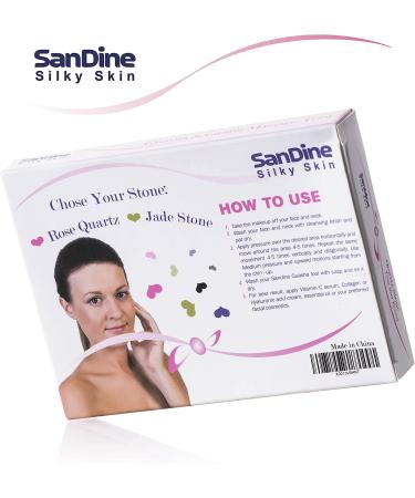 Rose Quartz Gua Sha Board - Natural Anti-Aging Scraper Tool by Sandine - Buy Online on GoSupps.com