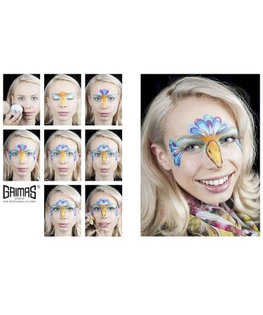 Grimas Water-Make-up 15ml - White 001 | Professional Quick-Drying Face & Body Color for Carnival & Halloween - Gentle on Skin - Buy Online on GoSupps.com