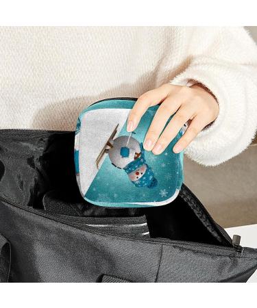 GIAPB Period Bag Sanitary Napkin Storage Travel Pouch - Christmas Snowman Cartoon Pattern | Color2576 - Buy Online on GoSupps.com