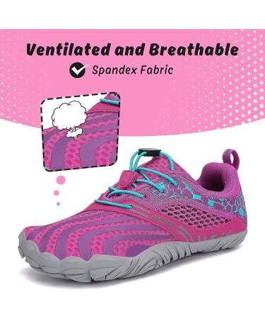 SAGUARO Kids Water Shoes - Quick Dry Aqua Athletic Sneakers for Boys and Girls (Toddler/Little/Big Kid) - Size 12.5 Little Kid - Purple/Stripe - Buy Online on GoSupps.com