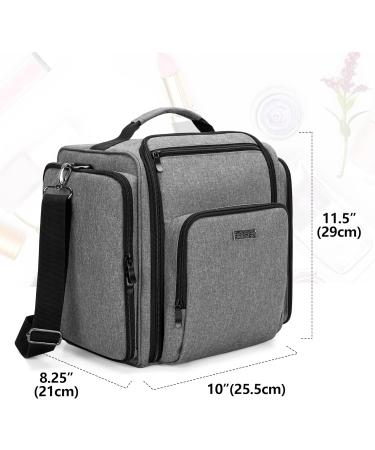 BAFASO Gray Travel Makeup Bag | Cosmetic Organizer for Women & Makeup Artists | Beauty Accessories Pouch - Buy Online on GoSupps.com