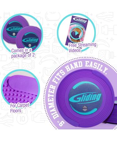 GLIDING Discs for Full Body Workout - Exercise Sliders for Carpet & Hardwood | Authentic Workout Sliders with 4 Streaming Video Workouts - Multi-Color - Buy Online on GoSupps.com
