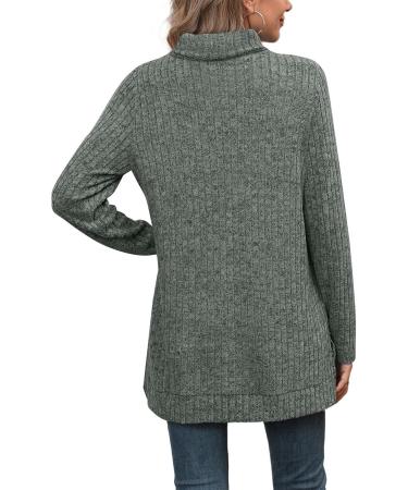 Women Blouse Versatile Long Sleeve Tops Side Slit for Party (XL) X-Large Green - Buy Online on GoSupps.com