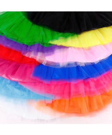Simplicity Women Costume Set: 4 Layered Tulle Tutu Skirt & Tube Socks in Orange - Buy Online on GoSupps.com