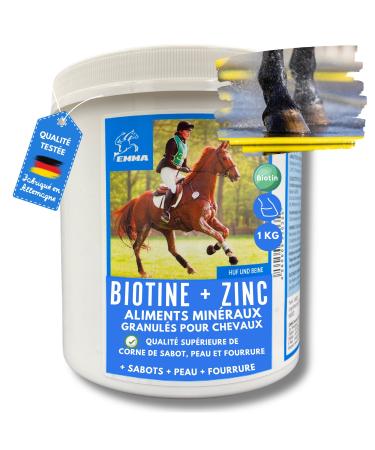 Biotin + Zinc Horse 1Kg - Mineral feed in case of hoof problems biotin & Zinc I Hoof treatment with methionine Zinc b