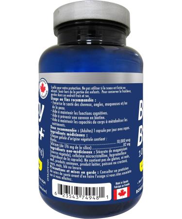 Naka Platinum Beauty Biotin+ 10 000mcg + 176mg of Silica For Healthy Hair Skin and Nails Made in Canada (60+15 FREE vcaps) - Buy Online on GoSupps.com