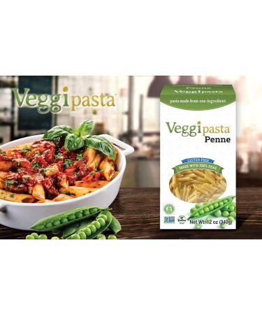 Veggipasta Penne 12 oz (Pack of 12) - Gluten Free Pea Pasta - Plant Based & Non GMO - Buy Online on GoSupps.com
