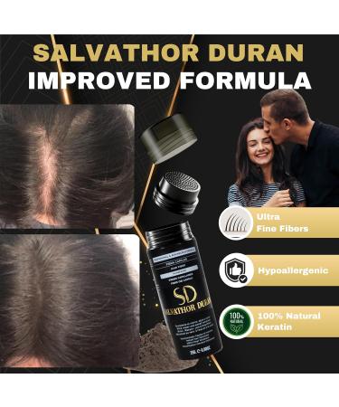 Salvathor Duran Hair Fibres - 2x25g Bottle - Hair Thickening Products for Men - Hair Fibres for Thinning Hair - Hair Thickener Full Kit for Men and Women - Hair Building Fibres Powder (Medium Brown) - Buy Online on GoSupps.com