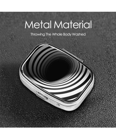 Buy Black and White Printed Square Pill Box | Portable Medicine Organizer for Travel - Buy Online on GoSupps.com
