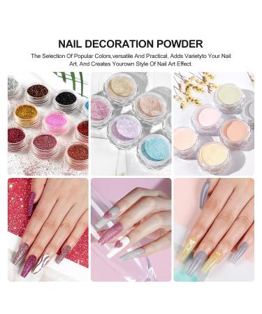 Complete Acrylic Nail Kit for Beginners with UV Light, Drill, 45pc Powder Set, 60pc Glitter Decorations - Professional Nail Supplies for Women | RJ0333 - Buy Online on GoSupps.com