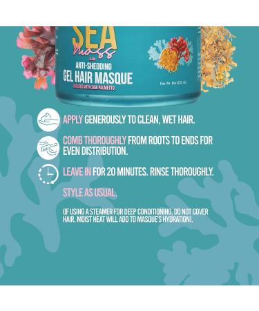 Mielle Organics Sea Moss Anti-Shedding Curl Gel Hair Masque - For Stronger, Healthier Curls - Buy Online on GoSupps.com