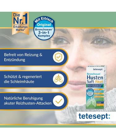 tetesept Bronchosan Cough Acute Syrup | Soothing Cold Remedy for Dry Coughs 117g | Fast International Shipping - Buy Online on GoSupps.com
