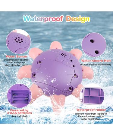 Octopus Bath Toy - Light Up, Spray Water, Automatic Induction - Pink - Ideal Gift for Kids - Bath Tub Toys for 3 Year Olds - Buy Online on GoSupps.com