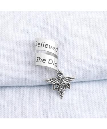Shop Zuo Bao Inspirational LPN Nurse Stethoscope ID - 'She Believed She Could So She Did' Gift for Licensed Practical Nurses - Buy Online on GoSupps.com