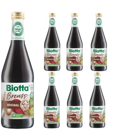Biotta Breuss Juice | Organic | Natural source of 5 vegetables | Source of Potassium | Not from concentrate | 500ml - Pack of 6