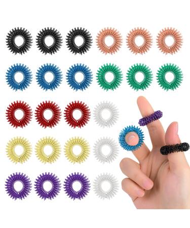 Acupressure ring set massage rings for finger acupressure ring massage ring for stress reduction and promotion of blood circulation finger massage or toe massage finger toys