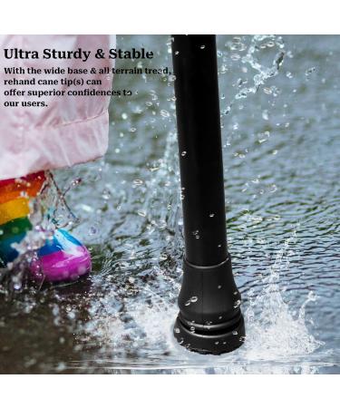 2pcs 3/4 Inch Heavy Duty Walking Stick Rubber Tips - Replacement Ends for Seniors, Crutches, Canes, Hiking Sticks - Buy Online on GoSupps.com