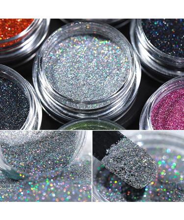 MKNZOME Chrome Nail Powder Kit - 12 Colors Metallic Mirror Effect Holographic Glitter Pigment for Gel Nails - Nail Art Supplies - Buy Online on GoSupps.com